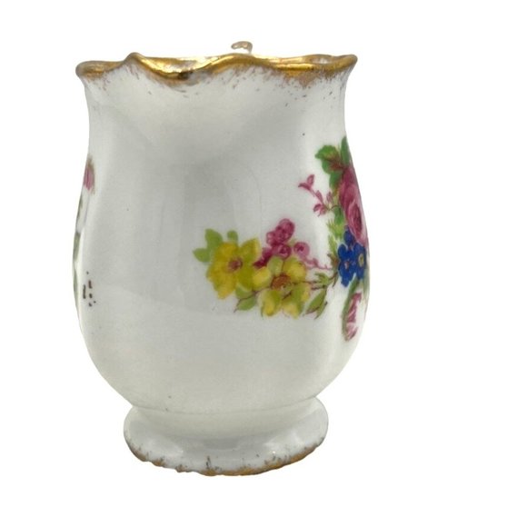 Royal Standard Rose Bouquet Bone China Cream Pitcher Floral Pink Green Gold Gilt - Picture 2 of 9